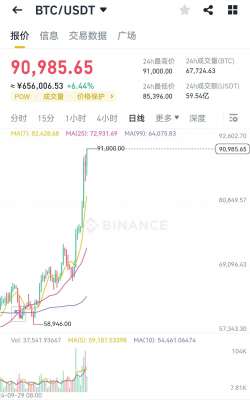 比特币上破9万美元 为历史上首次